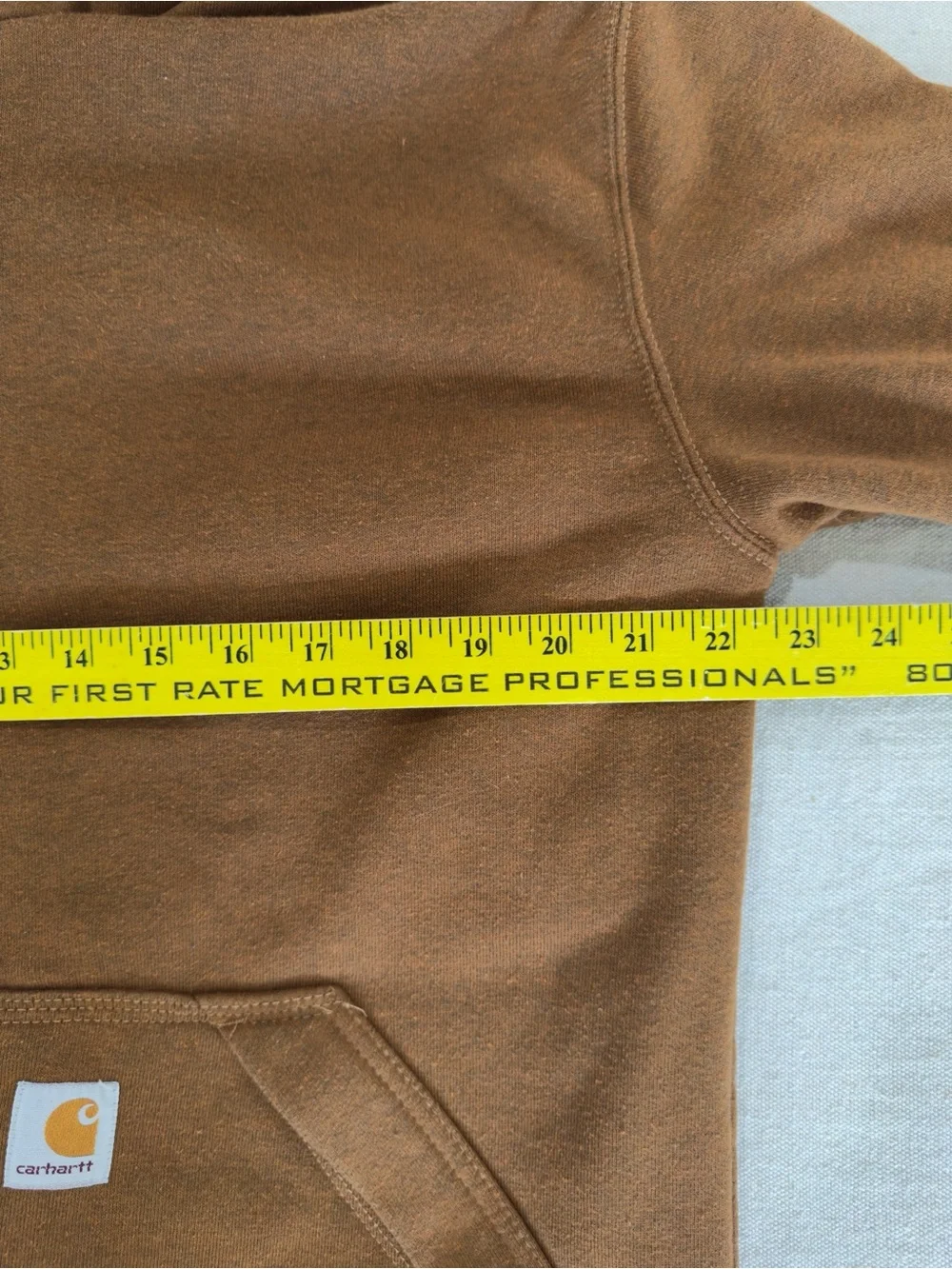 Carhartt Rain Defender Thermal Men's Brown Hooded Zip-Up Sweatshirt Jacket